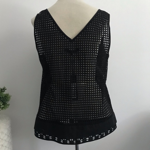 Tibi Kat Eyelet Sleeveless tank top Blouse - Picture 2 of 5